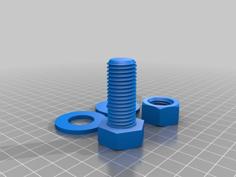 Bolt Nut Washer M16 3D Printer Model