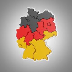 Germany Map Puzzle 3D Printer Model