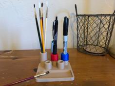 Art Caddy With USB Storage 3D Printer Model