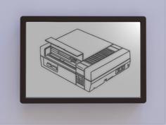 NES Console Patent Art 3D Printer Model