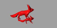 Fennec Fox Family (low Poly) 3D Printer Model