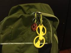 Elliptical Gears Keychain & Bag Charm 3D Printer Model