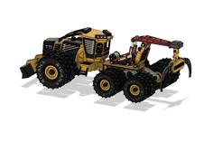 Yellow Log Skidder-All Dual Wheels 3D Printer Model