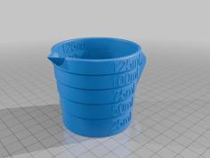 Measuring Cup 125ml With Handle And Spout 3D Printer Model