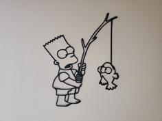 Bart Catches Blinky – Simpsons Wall Art 3D Printer Model