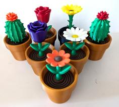 Springy Flower Collection 3D Printer Model