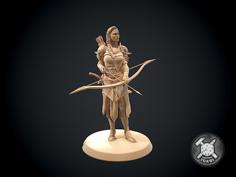 Elf Ranger Female 3D Printer Model