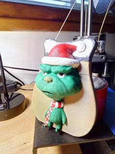 Grinch Gift Card Holder 3D Printer Model