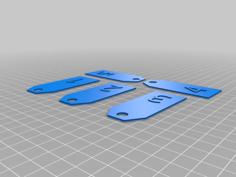 Number Tags 1-5 3D Printer Model