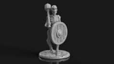 Living Bones With Mace And Shield 3D Printer Model