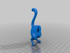 Cat Butt Key Hook With Screw Hole 3D Printer Model