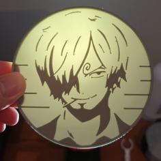 Translucent One Piece Sanji Coaster 3D Printer Model