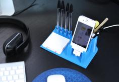 Desktop Organizer | Pen Holder | Phone Dock 3D Printer Model