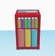 SD Card And MicroSD Card Organizer Tiny Bookshelf 3D Printer Model