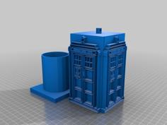 Money Hiding Tardis Keychain 3D Printer Model