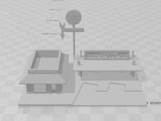 N Scale Diner 3D Printer Model