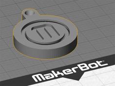 Rotating Key Chain / Fob… With Spinning MakerBot Logo! 3D Printer Model