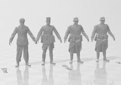 WW2 French Soldiers 3D Printer Model