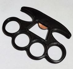 Brass Knuckles Beer Opener 3D Printer Model