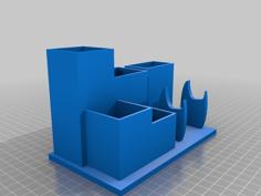 Organizer With Cell Phone Stand 3D Printer Model