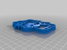 Hello Kitty Cookie Cutter (Repaired And Mirrored) 3D Printer Model