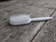 Hair Brush (with Flexible Bristles) 3D Printer Model