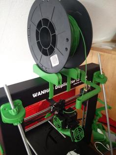 TUSH – The Ultimate Spool Holder – With Clips For Wanho Duplicator I3 Plus 3D Printer Model