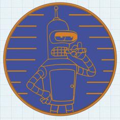 Translucent Futurama Bender Coaster 3D Printer Model