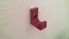 [Customizable] Basic Wall Mounted Hook With Screw Keyholes 3D Printer Model