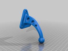 Coat Hanger. Wall Mount. Single Hook 3D Printer Model