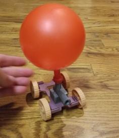 Balloon Power Car 3D Printer Model