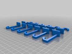 Sliding Hook Rack 3D Printer Model