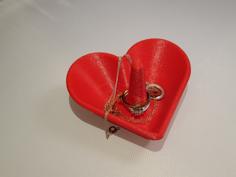 Heart Shaped Jewelry Bowl / Ring Holder 3D Printer Model