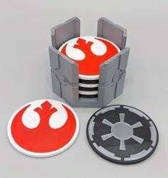 Star Wars Coasters & Holder 3D Printer Model