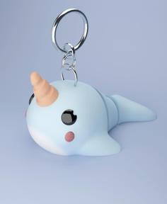 3D Flexi Narwhal Keychain 3D Printer Model