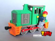 Toy Locomotive With Working Brakes 3D Printer Model