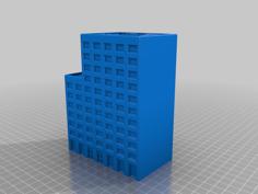 6mm Office Tower 6B – Hexed And Hexless 3D Printer Model