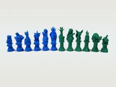 Grass Type Pokemon Chess Pack 3D Printer Model