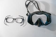 Glasses Mount For Scuba Goggles 3D Printer Model