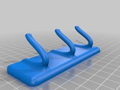 Key Rack – 3 Hooks – No Holes 3D Printer Model