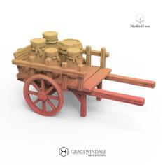 Cart With Pots 3D Printer Model