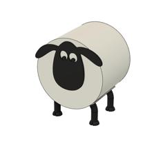 Shaun The Sheep Toilet Paper Roll Holder (Easy To Print) 3D Printer Model