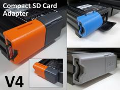 Ender 3 Pro V2 Compact SD Card Adapter Housing V4 3D Printer Model