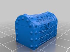 Wood Treasure Chest 3D Printer Model