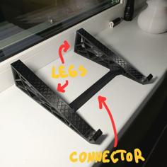 Solid Stand For Laptop Or Ultrabook (small-medium Thin) 3D Printer Model