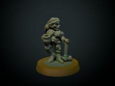 Gnome Female 28mm (no Supports, FDM Friendly) 3D Printer Model