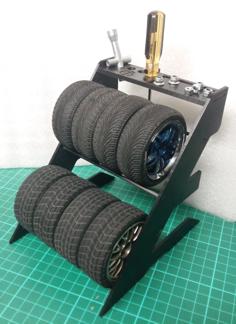 Tires Rack / Rack à Pneu R/C 3D Printer Model