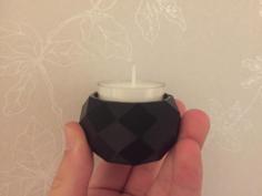 Low Poly Tea Light Holder 3D Printer Model