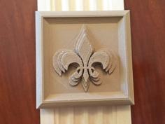 Fleur De Lis Rosette Moulding For Doors And Windows 3D Printer Model