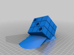 Melting Rubiks Cube Pencil Holder 3D Printer Model